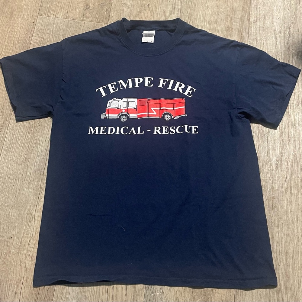 Tempe Fire Medical Rescue Navy Graphic Tee Men’s Large